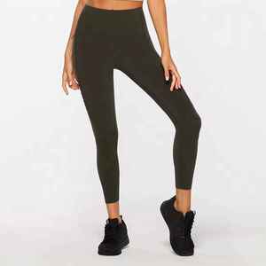 Leggings de Yoga de Cintura Alta Sin Costuras para Mujer con Top Corto de Manga Larga, Conjunto Deportivo para Gimnasio y Fitness - Product Image 1