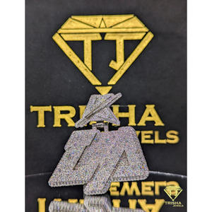 Colgante con inicial de la letra "LA" al por mayor con diamante de moissanita VVS y plata de ley 925 de Trisha Jewels - Product Image 5