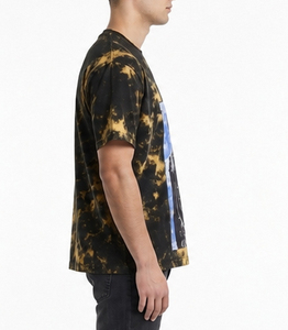 Camiseta de Manga Corta con Estampado Tie-Dye para Hombre, Corte Regular, Cuello Redondo, Estilo Urbano, Jersey de Algodón - Product Image 3