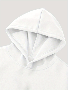 Sweat à capuche polaire homme grande taille streetwear gothique à épaules tombantes avec imprimé au dos, manches longues, haute qualité, faible MOQ - Product Image 5