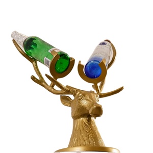 Support à bouteille de vin en métal moderne en forme de cerf, sculpture décorative pour bar à domicile - Product Image 3