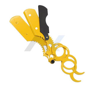 Navaja de afeitar de barbería de hoja única recta con elegante mango de anillo para hombre, para uso en salón y hogar, amarillo y negro - Product Image 1