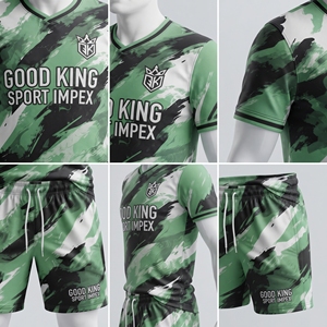ชุดยูนิฟอร์มฟุตบอลแบบกำหนดเอง ชุดเสื้อฟุตบอลแบบซับลิเมชั่น กางเกงขาสั้น ชุดกีฬาทีม ชุดสโมสรแบบสั่งทำพิเศษสำหรับผู้ชาย ผู้ผลิต OEM - Product Image 5