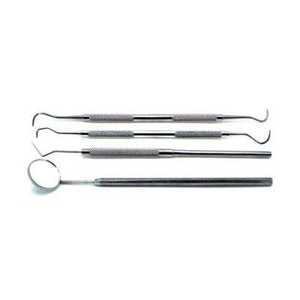 Kit de Instrumentos Dentales de Acero Inoxidable de 3 Piezas, Cirugía Oral Manual, Incluye Espejo de Examen, Pinzas y Sonda, por Dentavex - Product Image 4