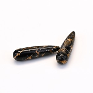 Piedras Preciosas Sueltas de Obsidiana Negra Natural de Mohave, Forma de Lágrima, 9x30mm, de Alta Calidad, para Joyería - Product Image 5