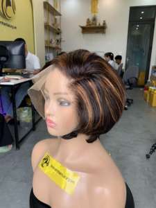 Extensiones de cabello humano tejido trama cabello crudo sin procesar vietnamita 100% corte pixie elegante - Product Image 5