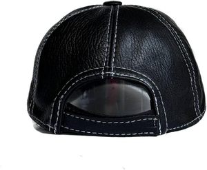 Custom Quiet Luxury Real Leather Strapback <b>Cap</b> Blank Soft Sheepskin Dad <b>Hat</b> High-End Private Label Headwear - Product Image 3