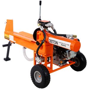 Portable 20 Ton <b>Auto</b> Return Ram <b>System</b> Gear Pump 7HP <b>Engine</b> Horizontal Full Beam Steel Wedge Firewood Splitter Log Stoves - Product Image 3