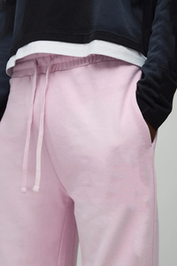 Pantalon de survêtement oversize délavé à l'acide, long, avec cordon de serrage, décontracté, personnalisable avec logo, coupe évasée, style streetwear, ample, vente en gros - Product Image 3