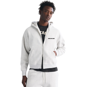 Custom <b>Mens</b> Full Zip Hoodie <b>White</b> Tracksuit Jacket Premium Streetwear <b>Sweatshirt</b> OEM Clothing Manufacturer Wholesale Supplier Co - Product Image 1