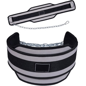Ceinture de musculation de dernière génération en néoprène avec support dorsal pour dips, ceinture de dips avec chaîne réglable robuste de 36 pouces - Product Image 1