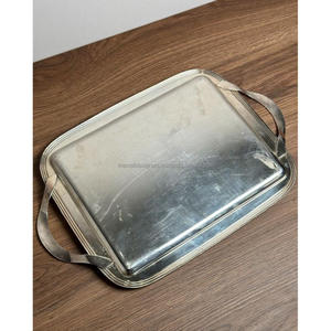 Bandejas Decorativas con Grabado Personalizado, Bandeja de Servicio de Metal con Borde Diseñado, Artículos para Eventos - Product Image 4