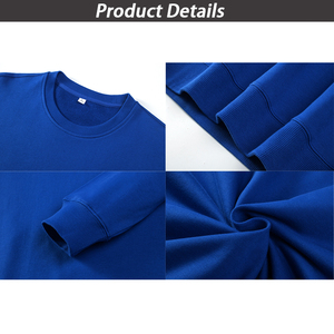 Sweat-shirts et sweats à capuche pour hommes en coton 100% personnalisés, manches régulières, haute qualité, sweat-shirt à col rond lourd pour la salle de sport - Product Image 2