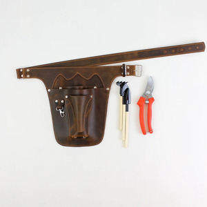 Professional florist <b>leather</b> <b>tool</b> belt durable multi pocket gardening waist pouch premium OEM <b>tool</b> belts wholesale price - Product Image 1