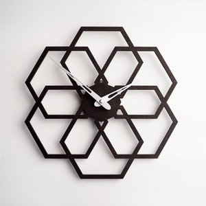 Horloge murale rectangulaire en métal de luxe, design minimaliste noir, mouvement mécanique silencieux, affichage des aiguilles, sonnerie horaire, maison moderne - Product Image 4