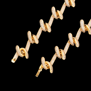 Chaîne cubaine de luxe pour homme, style hip-hop, personnalisée, avec micro-pavé de moissanite, style rappeur, bijoux de luxe - Product Image 2
