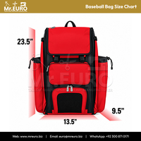 Sac à dos de baseball personnalisé Mr. Euro avec motif abeille pour usage sportif, en polyester, options de logo et d'étiquette personnalisés
