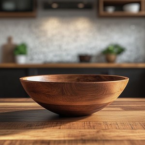 Unique <b>Wooden</b> Serving Bowl <b>Rustic</b> Charred Finish Handmade Salad Bowl for Kitchen <b>Dining</b> <b>Table</b> Eco Friendly Food Safe Use Home - Product Image 1