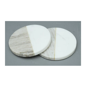 Premium <b>Marble</b> <b>Coaster</b> Wholesale Premium Natural White <b>Marble</b> <b>Coaster</b> Set Customized Sale - Product Image 2