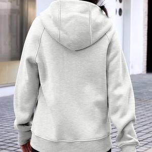 Front Logo Casual Full Zipper Hoodie Windproof Quick Dry Breathable Knitted <b>Top</b> Oversize <b>Turtleneck</b> Autumn Season streetwear - Product Image 2
