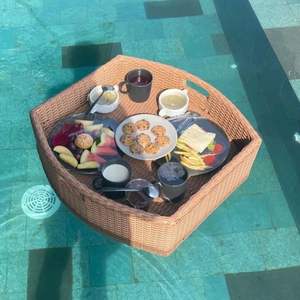 Bandeja Flotante de Ratán 2026 de Calidad Confiable para Comedor Flotante y Exhibición en Piscina, Borde Suave, Contacto Seguro - Product Image 5