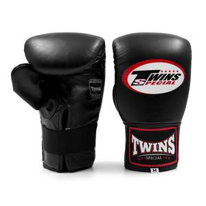 ถุงมือชกมวยคู่สีดำขาวคุณภาพสูง ถุงมือชกมวยสำหรับฝึกซ้อมและต่อยมวยที่ดีที่สุด  โลโก้และสายรัดแบบกำหนดเอง หนังแท้ระดับมืออาชีพ - Product Image 4