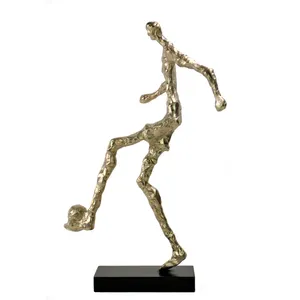 Escultura Metálica Antigua Moderna de Alta Gama Chapada en Oro para Oficinas Corporativas, Exportación al Mercado Internacional, Pulida - Product Image 1