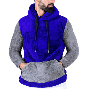 Sudadera con Capucha para Hombre, de Forro Polar, Color Sólido, Corte Regular, Informal, para Invierno, con Bolsillo, Tejido de Poliéster Antipilling - Product Image 2
