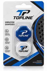 Amortisseur de vibrations de tennis Topline en silicone, pack de 2, emballage blister confortable, amortisseurs de raquettes de tennis personnalisés - Product Image 4
