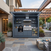 En gros, Pod de cuisine BBQ extérieur en acier inoxydable 304, résistant à l'humidité, couleurs froides, pour jardin