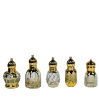 Flacon de parfum octogonal arabe Atar de 3 ml, 6 ml, 12 ml, flacon d'huile essentielle