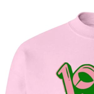 Sudadera Rosa 08 con Estampado Gráfico de Chicas Bonitas, Cuello Redondo, Manga Larga, Puños Acanalados, Informal, de Forro Polar para Mujer, Moda Urbana - Product Image 2