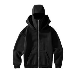 Sweat à capuche surdimensionné personnalisé à double capuche, en coton lourd 100 %, streetwear pour homme, qualité supérieure, sweat à capuche OEM haut de gamme - Product Image 2