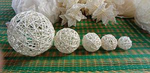 Boules de rotin en osier boules décoratives pour vase pièce maîtresse bols orbes remplissage pour Halloween automne artisanat décor à la maison - Product Image 6