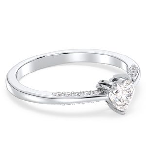 REYES Sleek Heart Shape Design 0.64Ct Moissanite <b>Rings</b> Luxury 925 Sterling Silver Engagement Proposal <b>Fine</b> Jewelry For Her - Product Image 3