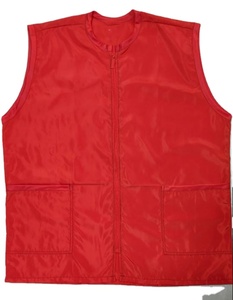 Smock de barbero sin mangas rojo-Chaleco de barbero - Product Image 1