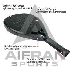 Raqueta de Pádel Profesional AIFRAN, Fibra de Carbono 18K, Logotipo Personalizado, Superficie 3D Spin, Núcleo Térmico, Antivibración, Venta al Por Mayor - Product Image 3