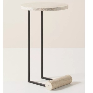 Mesa de Cóctel Combinada de Aluminio de Alta Calidad, Muebles de Primera Calidad, Mesa Auxiliar Metálica para el Hogar, Hotel, Vino y Bebidas, Latón - Product Image 3