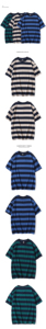 Camisetas de Manga Corta para Hombre, Tejido Elástico de 180 g/m², con Rayas Teñidas y Bloques de Color, Diseño Personalizado OEM 2026, Venta al Por Mayor - Product Image 5