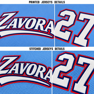 Jersey de Béisbol Azul Claro con Botones, MOQ Bajo, Nombre y Número Personalizados, Uniforme Deportivo con Logotipo Personalizado - Product Image 4