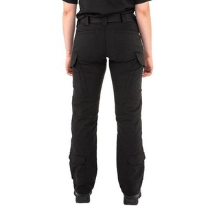 2022 Keven Impex KI-714 Women's <b>Elastic</b> <b>Waist</b> Mid Rise Solid Spandex/Cotton Cargo Pants Pockets Quick Dry Moto Biker Style - Product Image 2