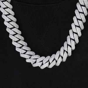 Chaîne cubaine en argent sterling 925 certifiée GRA personnalisée avec moissanite, bijou de mode hip-hop, accessoire de collier - Product Image 1