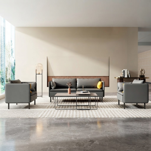 Ensemble de canapés en tissu moderne de luxe avec fauteuils assortis, structure en bois de chêne américain massif, style scandinave minimaliste pour salon - Product Image 3