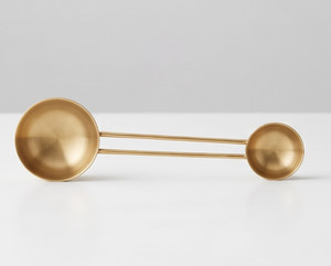 Cucharas Medidoras de Acero Inoxidable con Diseño Minimalista Pulido en Oro, Perfectas para Hornear y Cocinar - Product Image 5