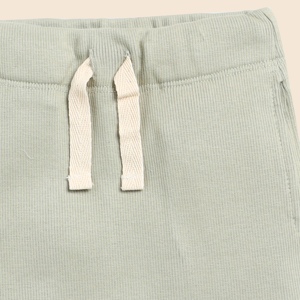Premium Quality Organic Bamboo Elastane Drawstring Leggings Sage Baby Pants & Shorts - Product Image 3