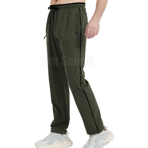 <b>Men</b> Casual Flare Trouser Mid Waist Elastic Breathable Eco-Friendly Fabric Soft <b>Stretch</b> Modern Style OEM Service Everyday Use - Product Image 2