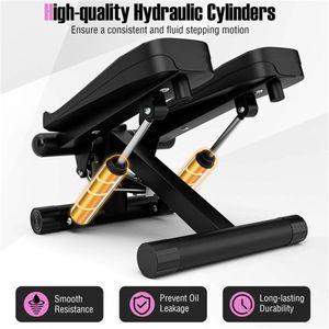 Black LCD Tracker <b>Pedal</b> <b>Exerciser</b> with Adjustable Intensity Includes Mini Full Body Stepper Resistance Bands - Product Image 6