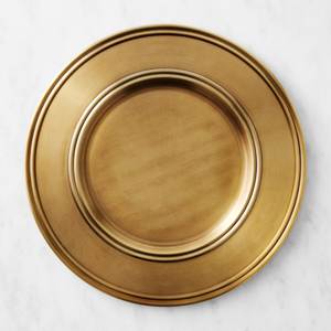 Assiette de présentation en métal design avec revêtement doré de qualité supérieure pour dîners de luxe et événements de mariage - Product Image 3