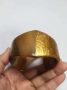 Bracelet manchette géométrique en corne de vache, bijou moderne chrétien unisexe, cadeau - Product Image 6