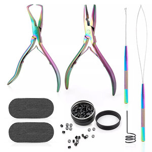 Kit de Herramientas de Extensión de Cabello Completo de Alta Calidad para Uso Profesional con Componentes de Metal y Plástico, Kit de Extensión de Anillos Micro - Product Image 1